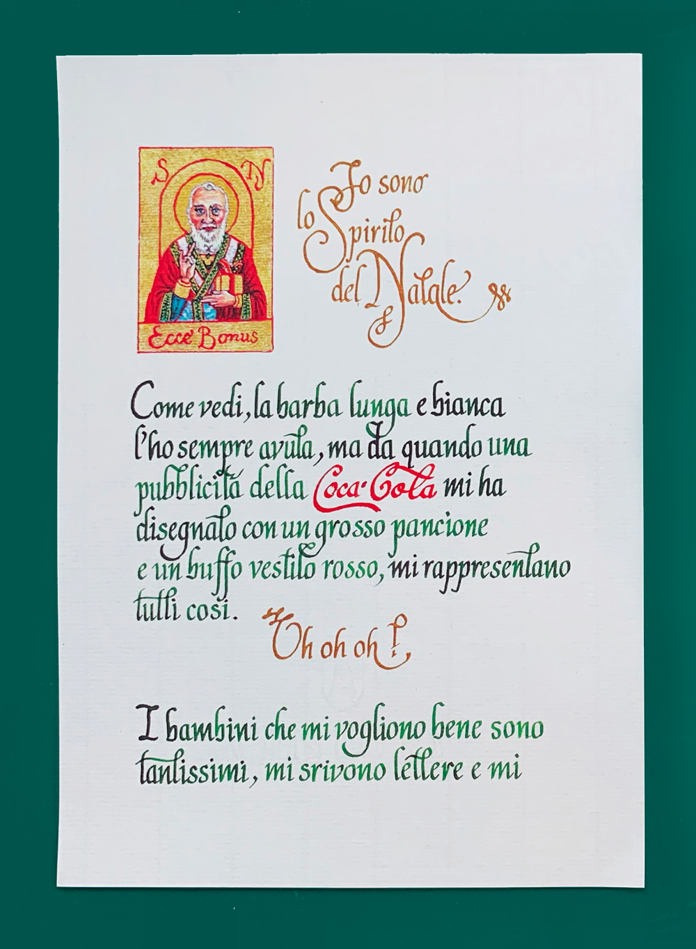 Icona di San Nicola alias Babbo Natale